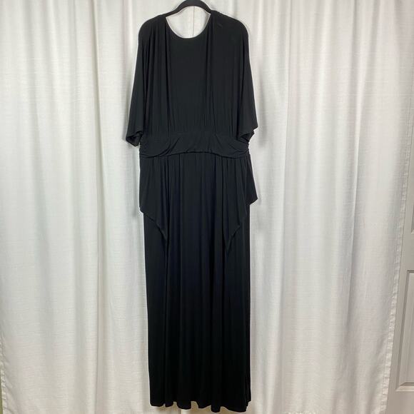 Kiyonna Black Indie Flair Knit Maxi Dress Sz 3X - Picture 11 of 16